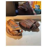 Pair of Vintage Baseball Gloves - Hutch and Rawlings