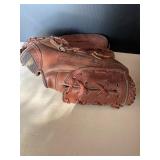 Pair of Used Leather Baseball Gloves Rawlings and Hutch