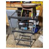 Monkey Face Wooden Child Stool and 3-Tier Metal Storage Rack