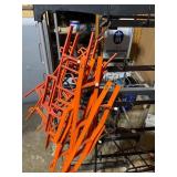 Metal Retail Display Rack with Assorted Shelves and Hooks