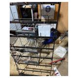 Metal Retail Display Rack with Assorted Shelves and Hooks