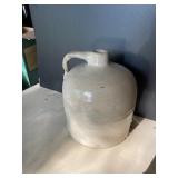 Antique Stoneware Jug and Glass Butter Churn with Hand Crank