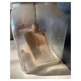 Antique Stoneware Jug and Glass Butter Churn with Hand Crank