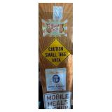 Collection of 5 Decorative Metal Signs Including German and Vintage Style
