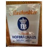 Collection of 5 Decorative Metal Signs Including German and Vintage Style