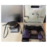 Electric Palm Sander and Pneumatic Brad Nailer with Case and Accessories