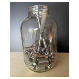 Socket Wrench Set with Ratchet and Extensions in Glass Jar