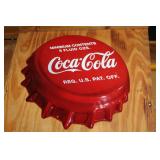 Vintage Coca-Cola Bottle Cap Wall Sign