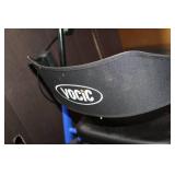 VOCIC Blue and Black Rolling Walker with Seat and Storage Bag