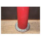 Vintage Double-Head Gumball Candy Machine on Red Pedestal Stand