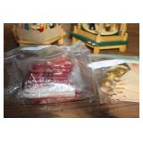 Set of 2 Wooden Multi-Tier Christmas Pyramids with Figures and Accessories