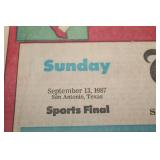 Collection of Vintage Newspapers from 1980s Including Pope John Paul II Visit