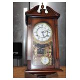 Delta 31-Day Wall Clock with Wooden Case