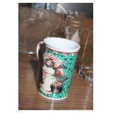 Holiday Glassware Collection with Santa Plate and Festive Designs