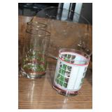 Holiday Glassware Collection with Santa Plate and Festive Designs