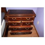 Wooden 5-Drawer Dresser with Brass Handles