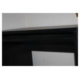 Black Laminate Computer Desk with Pull-Out Keyboard Tray