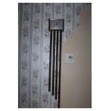 Vintage Wall Chime Clock with Four Brass Tubes