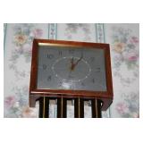 Vintage Wall Chime Clock with Four Brass Tubes