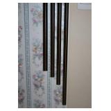 Vintage Wall Chime Clock with Four Brass Tubes