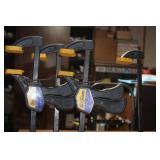 Set of 7 Irwin Quick-Grip Bar Clamps and Large Bar Clamps