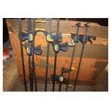 Set of 7 Irwin Quick-Grip Bar Clamps and Large Bar Clamps
