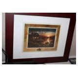 Terry Redlin Framed Cabin River Landscape Artwork