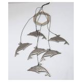 Set of 2 Metal Wind Chimes – Dolphin & "Welcome Friends" Designs