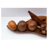 Vintage Mid-Century Carved Wooden Fruit