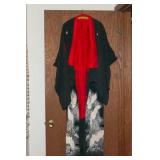 Vintage Silk Kimono – Black with Red Interior