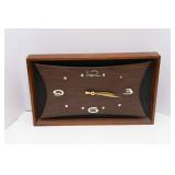 Vintage Mid-Century Modern Wall Clock – 20" x 12"
