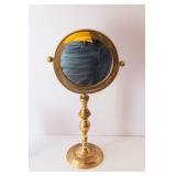 Mirrored Tray with Vanity Mirror – Brass Base