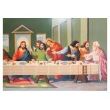 Hand-Painted Last Supper Artwork – Signed M.M.