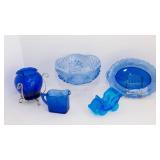 Variety of Blue-Colored Glass