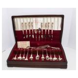 Vintage Rogers Bros Silverplate Flatware Set – “Daffodil” Pattern, Service for 8 with Case (#2)