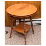 Circular Wooden Side Table – 24" Diameter x 28.5" Tall