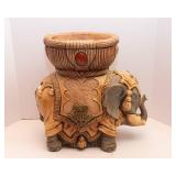 Large Ceramic/Resin Elephant Planter – 17" Tall