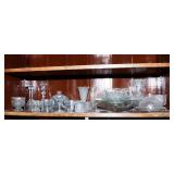 Row of Intricate Clear Cut Glassware #@ – Perfect for Entertaining or Displaying