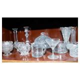 Row of Intricate Clear Cut Glassware #@ – Perfect for Entertaining or Displaying