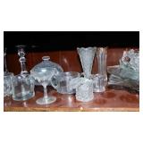 Row of Intricate Clear Cut Glassware #@ – Perfect for Entertaining or Displaying