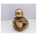 Lot of Three Brass Figurines: Bunny, Baby, and Teddy Bear