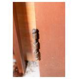 Antique Solid Wood Door with Etched Glass Inlay