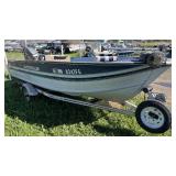 1976 Sylvan Back Troller 45 hp 2 stroke and Shorlander Roller Trailer