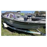 1992 Sylvan Sportster 19’ runabout with Mercruiser 3.0L and roller trailer.  Fish and ski package with bimini and cover.  Tube and skis are included in sale.