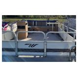 1999 Weres Sportsman 20’ pontoon with NO trailer and Johnson 28 motor.  Floor and furniture in good condition.