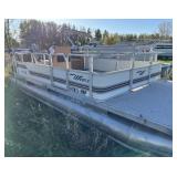 1999 Weres Sportsman 20’ pontoon with NO trailer and Johnson 28 motor.  Floor and furniture in good condition.