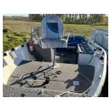 1989 Sylvan 15’ Side Console with trailer.  NO motor.  Great project boat.