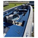 1990 Lund 1600 Stinger 16’ tiller with 2008 Yamaha 50hp 2 stroke with power trim and tilt and EZ Loader roller trailer.