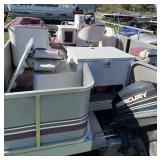1994 Forrester 2100 Angler with Mercury 25hp 2 stroke.  It is a 21’ fishing package pontoon.  This pontoon does NOT come with a trailer.