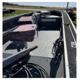 1987 Sylvan 165 16 ½’ tiller with Yamaha 40hp 2 Stroke and Shorelander roller trailer.
